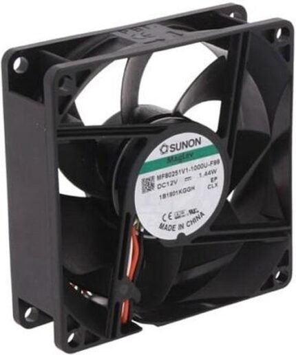 8007035736 MF80251V1-1000U-F99, Вентилятор осевой, 12В DC, 80x80x25мм, подшипник Vapo, 69,29куб.м/ч, 33дБА Hirschmann