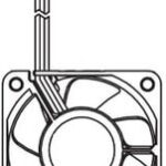 8008687623 03515SS-12N-AT-00, Fan Tubeaxial 12VDC Square - 35mm L x 35mm H Sleeve 5.6 CFM (0.157m³/min) 3 Wire Leads Hirschmann
