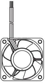 doc044427525 8008687623 03515SS-12N-AT-00, Fan Tubeaxial 12VDC Square - 35mm L x 35mm H Sleeve 5.6 CFM (0.157m³/min) 3 Wire Leads Hirschmann — изображение 1
