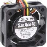 8005984970 109P0412H701, Fan Tubeaxial 12VDC Square - 40mm L x 40mm H Ball 6.4 CFM (0.179m³/min) 3 Wire Leads Hirschmann