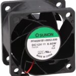 8008670093 PF40281B1-000U-A99, Fan Tubeaxial 12VDC Square - 40mm L x 40mm H Ball 24.9 CFM (0.697m³/min) 2 Wire Leads Hirschmann