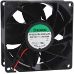 8007036183 PF92381BX-000U-A99, Вентилятор осевой, 12В DC, 92x92x38мм, подшипник качения, 309,89куб.м/ч, 74,1дБА Hirschmann