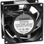 8008533425 SF23080A2083HBL.GN, Вентилятор осевой 220В AC, 2400об/мин, 80x80x38, 30,5куб.м/час, 32дБ, подшипник качения, тип вывода - провод Hirschmann