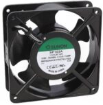 8005878689 SP103A-1123LBT.GN, Fan Tubeaxial 115VAC Square - 120mm L x 120mm H Ball 78.0 CFM (2.18m³/min) 2 Terminals Hirschmann