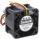 8005995804 109P0424H301, Fan Tubeaxial 24VDC Square - 40mm L x 40mm H Ball 3 Wire Leads Hirschmann