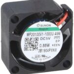 8033919732 MF20100V1-1000U-A99, Fan Tubeaxial 5VDC Square - 20mm L x 20mm H Vapo-Bearing™ 1.9 CFM (0.053m³/min) 2 Wire Leads Hirschmann