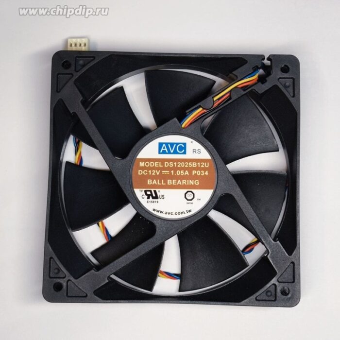 8017510105 Вентилятор AVC DS12025B12U 12V DC 1.05A 120X25 4pin () Hirschmann — изображение 2