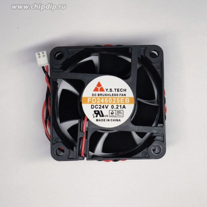 8007682651 Вентилятор Y.S. TECH FD246025EB 24V DC 0.21A 60X25 2pin 5200rpm Hirschmann — изображение 2