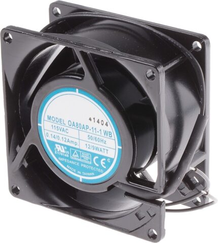 8009469988 Axial Fan, 115 V ac, AC Operation, 51m³/h, 9W, 120mA Max, 80 x 80 x 38mm () Hirschmann