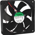 8006847135 EEC0254B1-000U-A99, Fan Tubeaxial 48VDC Square - 120mm L x 120mm H Ball 108.2 CFM (3.03m³/min) 2 Wire Leads Hirschmann