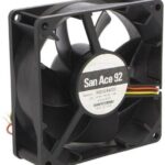 8005746107 9G0924A201, Fan Tubeaxial 24VDC Square - 92mm L x 92mm H Ball 88.3 CFM (2.47m³/min) 3 Wire Leads Hirschmann