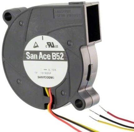 8007269125 109BC12GC7-1, Blowers & Centrifugal Fans DC Blower, 52x15mm, 12VDC, Tachometer Hirschmann