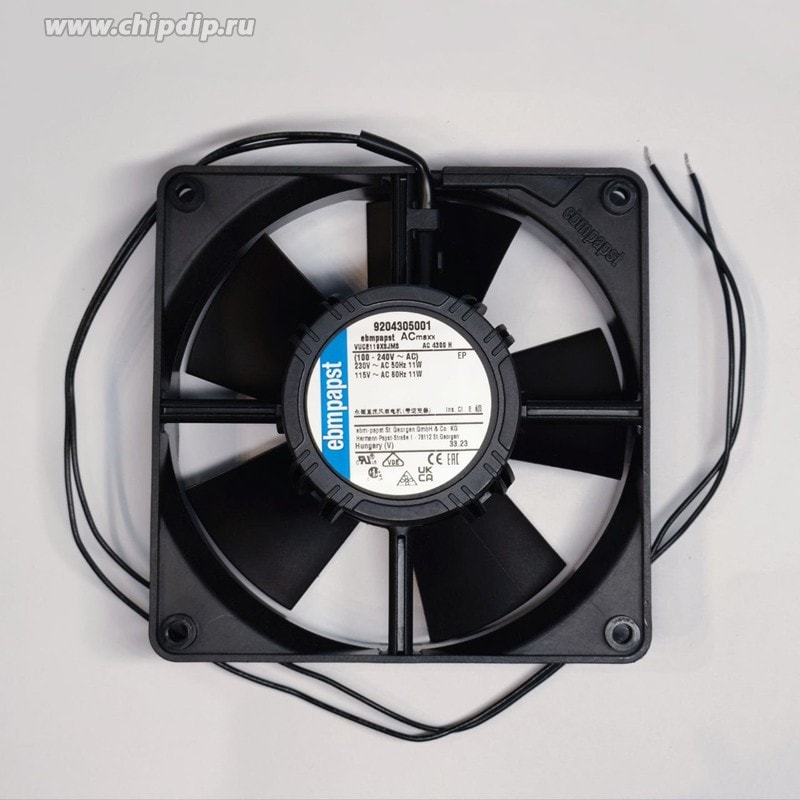 doc044682017 8030890539 Вентилятор Ebmpapst AC 4300 H 9204305001 VUCE119XSJMS 115/230V AC 50/60Hz 11W 119X64 2pin Hirschmann — изображение 1