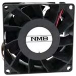 8033925187 08038DA-12T-E6E-F, Fan Tubeaxial 12VDC Square - 80mm L x 80mm H Ball 137.7 CFM (3.86m³/min) 4 Wire Leads Hirschmann