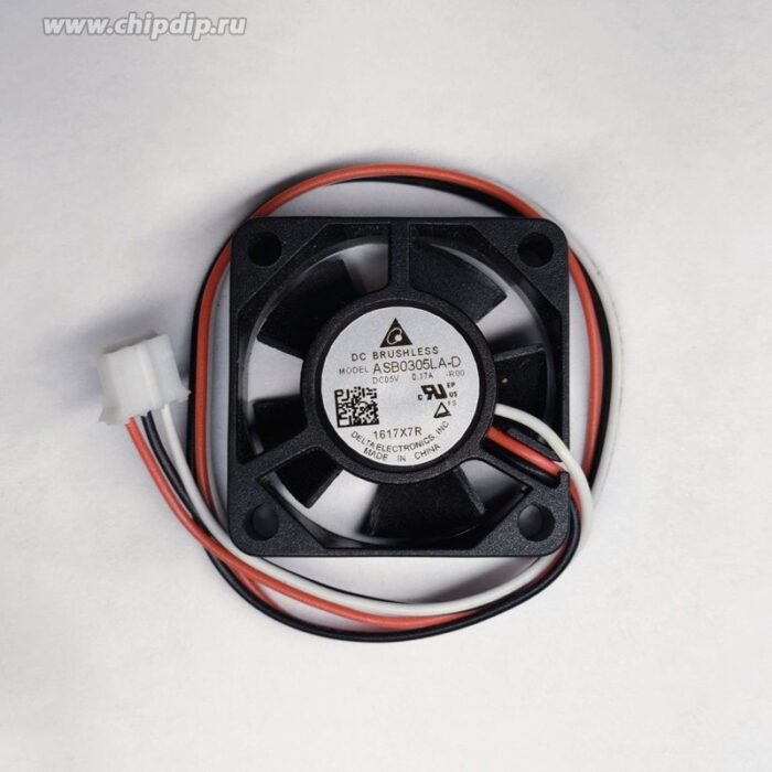 8033898714 ASB0305LA-D, Fan Tubeaxial 5VDC Square - 30mm L x 30mm H Sleeve 3.2 CFM (0.090m³/min) 2 Wire Leads Hirschmann — изображение 2