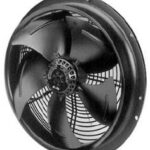 8005911050 W4E315-CS20-70, Fan Tubeaxial 230VAC Round - 397mm Dia Ball 4 Wire Leads with Splice Terminals Hirschmann