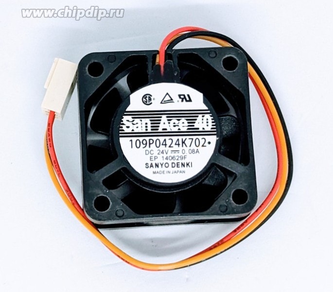 doc044744165 8017376031 Вентилятор Sanyo Denki San Ace 109P0424K702 DC 24V 0.08A 3pin 40x15 () Hirschmann — изображение 1