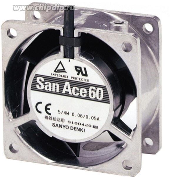 doc044744344 8017843720 Вентилятор Sanyo Denki San Ace 109-180 AC 100V 5/4W 0.06/0.05A 60x28 2pin Hirschmann — изображение 1