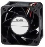 8008700457 04028DA-12T-AK-HAQ, Fan Tubeaxial 12VDC Square - 40mm L x 40mm H Ball 36.0 CFM (1.01m³/min) 4 Wire Leads Hirschmann