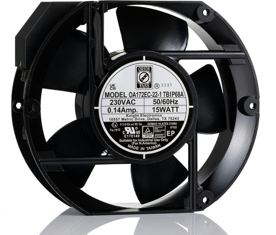 doc044783034 8030968713 Axial Fan, 230 V ac, AC Operation, 220cfm, 15W, 0.14A Max, 172 x 150 x 51mm Hirschmann — изображение 1