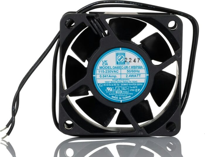 8030968716 Axial Fan, 90 → 265 V ac, AC Operation, 19.1cfm, 2.2W, 0.33 ± 0.08A Max, 60 x 60 x 25mm Hirschmann — изображение 4