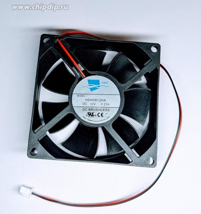 8030912157 Вентилятор HXH HDH0812HA DC 12V 0.23A 80x25 2pin () Hirschmann — изображение 2