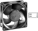 8030983901 AxiACi120-00213, AxiACi 120 Series Axial Fan, 115 V ac, 230 V ac, AC Operation, 110m³/h, 3.6W, IP65, 120 x 120 x 38mm Hirschmann