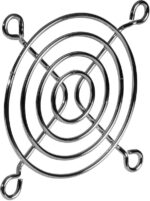 8039719129 FG30, Fan Finger Guard, Grille, Steel - Wire Form, 30mm Axial Fans, 24 mm, Chrome, FG Hirschmann