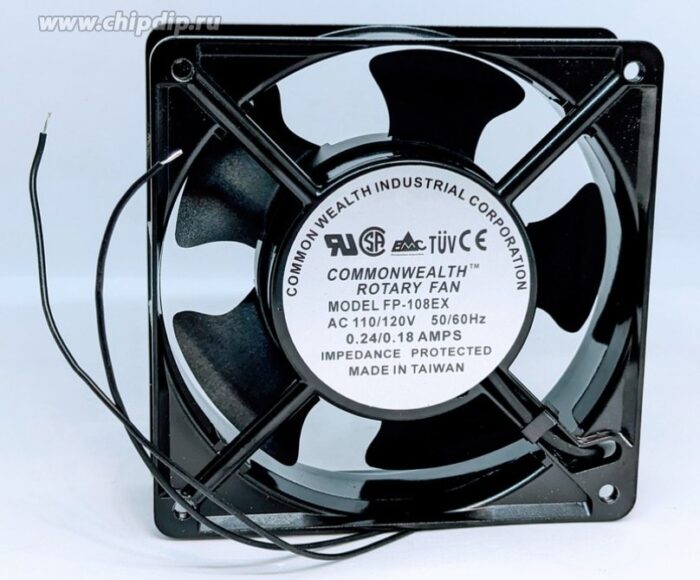 8019954955 Вентилятор Commonwealth FP-108EX AC 110/120 50/60Hz 0.24/0.18A 120X38 2pin Hirschmann — изображение 3