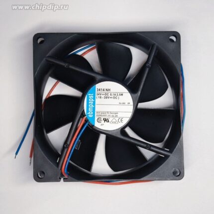 8031051912 Вентилятор Ebmpapst 3414 NH 24V DC 0.1A 2.5W 92X25 2pin Hirschmann