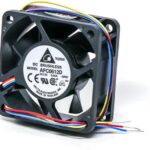 8004746906 AFC0612D-SP07, DC Fans Fan, 60x25mm, 12VDC, 23.38CFM, 1.56W, 0.13A, 34dBA, Ball, 4-Leads, Tach/PWM Hirschmann