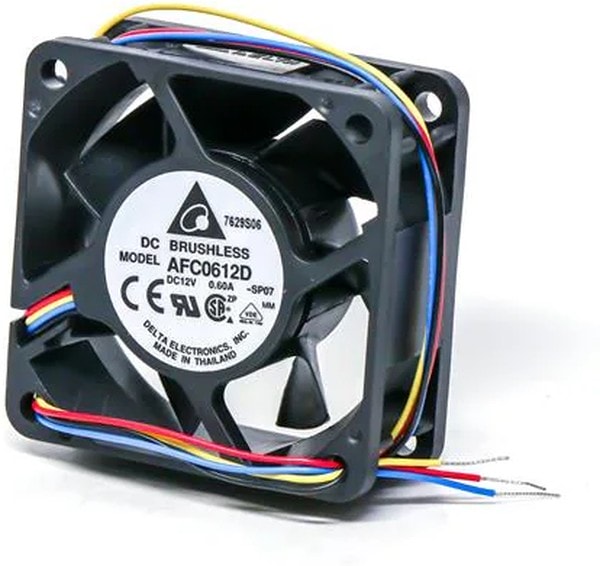doc045077040 8004746906 AFC0612D-SP07, DC Fans Fan, 60x25mm, 12VDC, 23.38CFM, 1.56W, 0.13A, 34dBA, Ball, 4-Leads, Tach/PWM Hirschmann — изображение 1