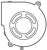 8033834752 07525GA-24N-AA-00, FAN BLOWER 75.7X25MM 24VDC WIRE Hirschmann — изображение 2