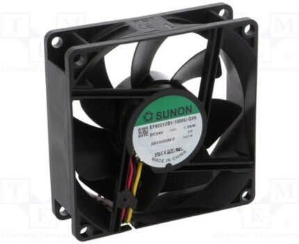 8018066543 EF80252B1-1000U-G99, Вентилятор осевой; 24ВDC; 80x80x25мм; 69,5куб.м/ч; 33дБА Hirschmann