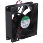 8034064217 EF92251B3-1000U-A99, Fan Tubeaxial 12VDC Square - 92mm L x 92mm H Ball 39.5 CFM (1.11m³/min) 2 Wire Leads Hirschmann