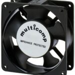 8861107514 MC19686, AC Axial Fan, 220V to 240V, Square, 119 mm, 38.5 mm, Precision Ball Bearing, 117 CFM Hirschmann