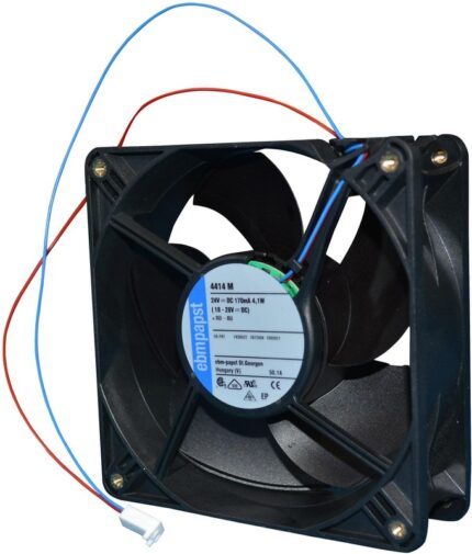 8445130055 612F-F00, DC Axial Fan, 12 V, Square, 60 mm, 15 mm, Sleeve Bearing, 17.1 CFM Hirschmann