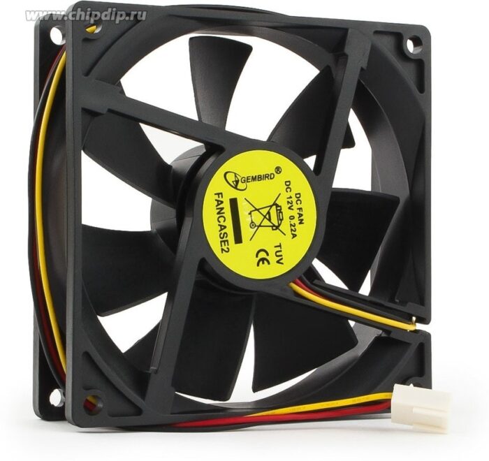 8048462213 Вентилятор Gembird FANCASE2, 92x92x25, подшипник скольжения, 3pin, провод 30см Hirschmann — изображение 6