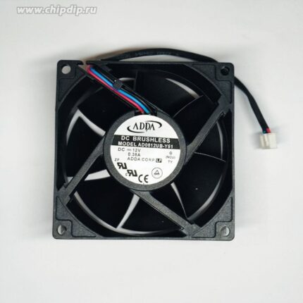 8032005259 Вентилятор ADDA AD0812UB-Y51 12V DC 0.38A 80X32 3pin Hirschmann