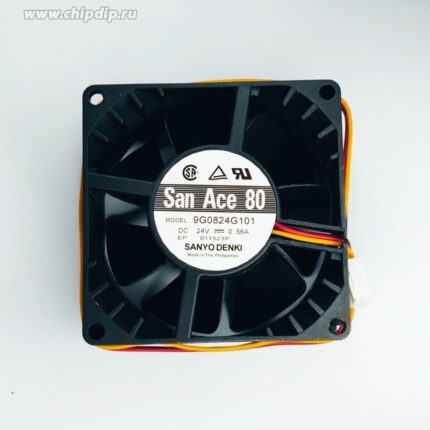 8031991476 Вентиолятор Sanyo Denki San Ace 80 9G0824G101 24V DC 0.56A 80X38 3pin Hirschmann