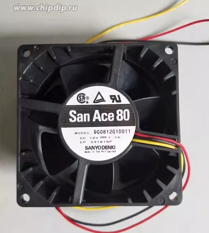 doc046436173 8017126371 Вентилятор Sanyo Denki San Ace 9G0812G1D011 12v 1.1A 3pin 80x38 () Hirschmann — изображение 1