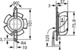 8026531796 AC axial fan, 230 V, 76 x 37 x 76 mm, 40 m³/h, 27 dB, slide bearing, ebm-papst 8550 TV Hirschmann — изображение 2