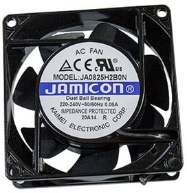doc046639058 8008001550 вентилятор 80х80х25мм 220В JA0825H2BON-T-R AC (качения), разъем Hirschmann — изображение 1