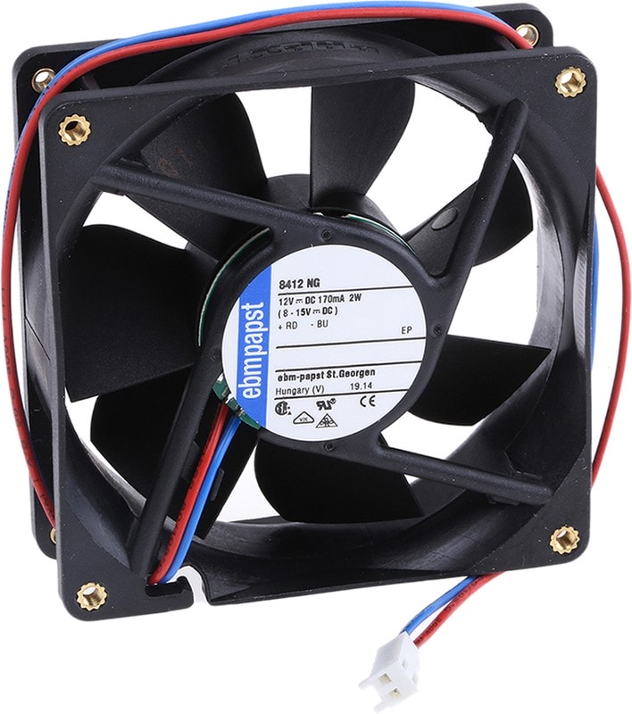 doc046656854 8009104099 8412NG-RS0, 8400 N Series Axial Fan, 12 V dc, DC Operation, 69m³/h, 2W, 80 x 80 x 25mm Hirschmann — изображение 1