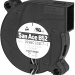 8005415057 109BC12HC7-1, Blowers & Centrifugal Fans DC Blower, 52x15mm, 12VDC, Tachometer Hirschmann