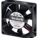 8007257441 9GV0912P1H031, DC Fans DC Axial Fan, 92x92x38mm, 12VDC, Guide Vane, Ribless, Tachometer, PWM Hirschmann