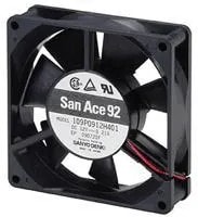 8007257441 9GV0912P1H031, DC Fans DC Axial Fan, 92x92x38mm, 12VDC, Guide Vane, Ribless, Tachometer, PWM Hirschmann