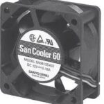 8005415284 9A0612G4D011, DC Fans DC Axial Fan, 60x60x25mm, 12VDC, Ribless, Locked Rotor Sensor Hirschmann
