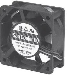8005415284 9A0612G4D011, DC Fans DC Axial Fan, 60x60x25mm, 12VDC, Ribless, Locked Rotor Sensor Hirschmann