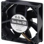 8006972300 9G1224E1011, Fan Tubeaxial 24VDC Square - 119mm L x 119mm H Ball 118.0 CFM (3.30m³/min) 3 Wire Leads Hirschmann